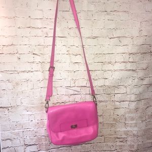 Fossil bubblegum pink messenger crossbody